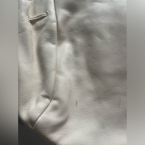 Hobo International cream fringe leather gold hardware handbag purse - Picture 12 of 16